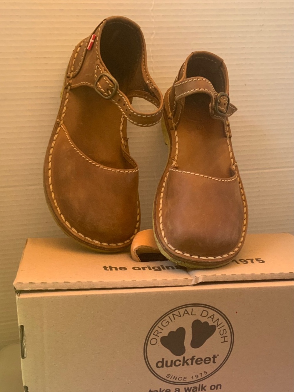 Duckfeet Mols Cocoa Brown Flat Sandals Shoes Mary Jane US 7.5 - 8, EU 38